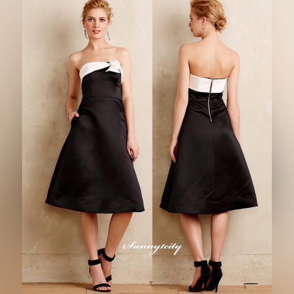 Anthropologie Tuxedo Midi Dress by Erin Fetherston - Picture 2 of 7